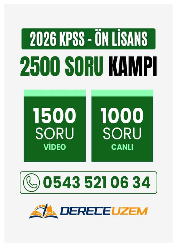 2026 Ön Lisans/ Ortaöğretim soru Canavarı Kampı